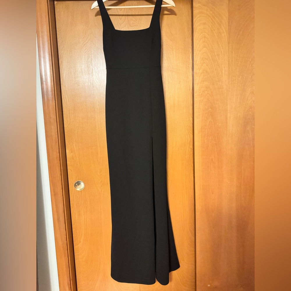 BHLDN Blake Square-Neck Stretch Crepe Maxi Dress